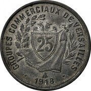 France 25 Centimes (Versailles) VERSAILLES 1918 coin obverse