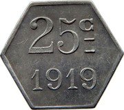 France 25 Centimes Ville de Montreal (Aude) 1919 VILLE DE MONTREAL (AUDE) coin reverse France 25 Centimes Ville de Montreal (Aude) 1919 VILLE DE MONTREAL (AUDE) coin reverse