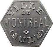 France 25 Centimes Ville de Montreal (Aude) 1919 25 C 1919 coin obverse France 25 Centimes Ville de Montreal (Aude) 1919 25 C 1919 coin obverse