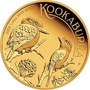 Australia 25 Dollars Two Kookaburras 2023 P KOOKABURRA 2023 1/4OZ 9999 GOLD WR P coin reverse Australia 25 Dollars Two Kookaburras 2023 P KOOKABURRA 2023 1/4OZ 9999 GOLD WR P coin reverse