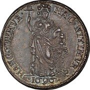 Netherlands 3 Gulden Piedfort Pattern 1696 KM# P30 HANC TVEMVR HAC NITIMVR 1696 coin reverse Netherlands 3 Gulden Piedfort Pattern 1696 KM# P30 HANC TVEMVR HAC NITIMVR 1696 coin reverse