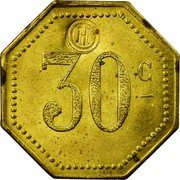 France 30 Centimes Le Havre. General of Tramways 1916 ND 30 C coin reverse France 30 Centimes Le Havre. General of Tramways 1916 ND 30 C coin reverse