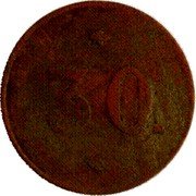 France 30 Centimes (Limoux. Aude. Alcazar Musical) 30 coin reverse France 30 Centimes (Limoux. Aude. Alcazar Musical) 30 coin reverse