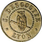 France 30 Centimes Lyon. J. Desgoutte 1917 ND J. DESGOUTTE LYON coin obverse France 30 Centimes Lyon. J. Desgoutte 1917 ND J. DESGOUTTE LYON coin obverse