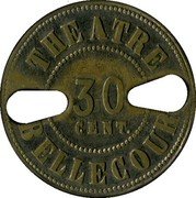 France 30 Centimes (Lyon. Theatre Bellecour) 30 CENT. THEATRE BELLECOUR coin obverse France 30 Centimes (Lyon. Theatre Bellecour) 30 CENT. THEATRE BELLECOUR coin obverse