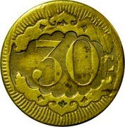 France 30 Centimes (Paris. Autrive & Rossignol) 30C coin reverse France 30 Centimes (Paris. Autrive & Rossignol) 30C coin reverse