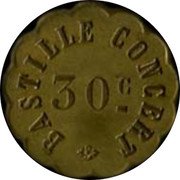 France 30 Centimes Paris. Bastille Concert 1917 ND 30 C BASTILLE CONCERT coin obverse France 30 Centimes Paris. Bastille Concert 1917 ND 30 C BASTILLE CONCERT coin obverse