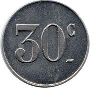 France 30 Centimes Trefileries et Laminoirs. Le Havre 1916 ND 30C coin reverse France 30 Centimes Trefileries et Laminoirs. Le Havre 1916 ND 30C coin reverse