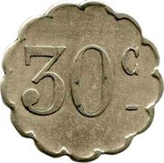 France 30 Centimes Vienne. Cafe Joubert 1917 ND 30 C coin reverse France 30 Centimes Vienne. Cafe Joubert 1917 ND 30 C coin reverse