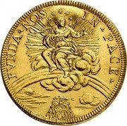 Italy 4 Doppia (Innocent XI. Madonna) KM# 404 FVNDA NOS IN PACE coin reverse Italy 4 Doppia (Innocent XI. Madonna) KM# 404 FVNDA NOS IN PACE coin reverse
