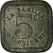 France 5 Centimes Arles ND (1917) 5 C LA FAMILLE ARLÈSIENNE coin reverse