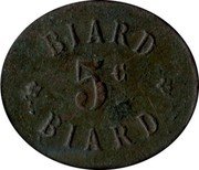 France 5 Centimes Biard. Vienne ND (1917) 5 C BIARD BIARD coin reverse France 5 Centimes Biard. Vienne ND (1917) 5 C BIARD BIARD coin reverse
