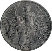 France 5 Centimes (Daniel-Dupuis Essai) LIBERTÉ ÉGALITÉ FRATERNITÉ 5C 1910 ESSAI coin reverse France 5 Centimes (Daniel-Dupuis Essai) LIBERTÉ ÉGALITÉ FRATERNITÉ 5C 1910 ESSAI coin reverse