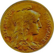 France 5 Centimes (Daniel-Dupuis) REPUBLIQUE FRANÇAISE coin obverse France 5 Centimes (Daniel-Dupuis) REPUBLIQUE FRANÇAISE coin obverse