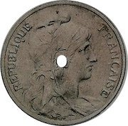 France 5 Centimes (Daniel-Dupuis Perforated) REPUBLIQUE FRANÇAISE coin obverse France 5 Centimes (Daniel-Dupuis Perforated) REPUBLIQUE FRANÇAISE coin obverse