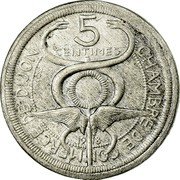France 5 Centimes (Dijon Chamber of Commerce) CHAMBRE DE COMMERCE DE DIJON 5 CENTIMES O. YENCESSE 19 18 coin obverse France 5 Centimes (Dijon Chamber of Commerce) CHAMBRE DE COMMERCE DE DIJON 5 CENTIMES O. YENCESSE 19 18 coin obverse