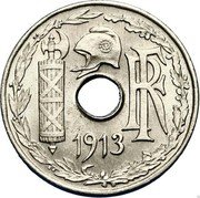 France 5 Centimes (Essai by Pillet) RF 1913 coin obverse France 5 Centimes (Essai by Pillet) RF 1913 coin obverse