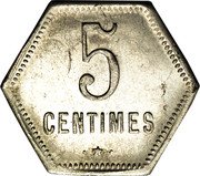 France 5 Centimes (French Overseas Department) KM# Tn1 5 CENTIMES coin reverse France 5 Centimes (French Overseas Department) KM# Tn1 5 CENTIMES coin reverse