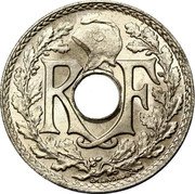 France 5 Centimes Lindauer. Essai in C. Two Dots 1938  RF coin obverse France 5 Centimes Lindauer. Essai in C. Two Dots 1938  RF coin obverse
