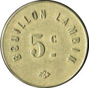 France 5 Centimes Paris. Seine. Bouillon Lambin ND (1917) BOUILLON LAMBIN 5C coin reverse France 5 Centimes Paris. Seine. Bouillon Lambin ND (1917) BOUILLON LAMBIN 5C coin reverse