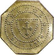France 5 Centimes (Patronage Saint Thomas d' Aquin - Le Havre) SINT UNUM coin obverse France 5 Centimes (Patronage Saint Thomas d' Aquin - Le Havre) SINT UNUM coin obverse