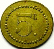 France 5 Centimes Plombieres les Bains 1915 ND 5 C. coin reverse France 5 Centimes Plombieres les Bains 1915 ND 5 C. coin reverse