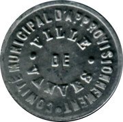France 5 Centimes (Vanves) COMITE MUNICIPAL D'APPROVISIONNEMENT VILLE DE VANVES coin reverse France 5 Centimes (Vanves) COMITE MUNICIPAL D'APPROVISIONNEMENT VILLE DE VANVES coin reverse
