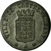 France 5 Centimes (Ville de Castelnaudary) VILLE DE CASTELNAUDARY coin reverse