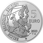 Belgium 5 Euro (Spirou & Fantasio) BELGIE BELGIQUE BELGIEN 5 EURO 2023 IB coin obverse