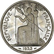 France 5 francs Essai by Delannoy 1933  KM# E66 REPVBLIQVE FRANÇAISE 1933 M.DELANNOY coin obverse France 5 francs Essai by Delannoy 1933  KM# E66 REPVBLIQVE FRANÇAISE 1933 M.DELANNOY coin obverse