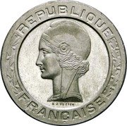 France 5 Francs (Essai by Vezien) REPUBLIQUE FRANÇAISE E. J. VEZIEN coin obverse France 5 Francs (Essai by Vezien) REPUBLIQUE FRANÇAISE E. J. VEZIEN coin obverse