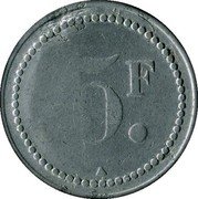 France 5 Francs (Lyon. Brasserie du Nord) 5 F. BRIE- DU NORD LYON coin obverse France 5 Francs (Lyon. Brasserie du Nord) 5 F. BRIE- DU NORD LYON coin obverse