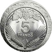 France 5 Francs Pattern of Vezien 1933  5 FRANCS ESSAI 1933 coin reverse France 5 Francs Pattern of Vezien 1933  5 FRANCS ESSAI 1933 coin reverse