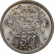 Portugal 50 Centavos (Pattern-Prova) 50 CENTAVOS coin reverse Portugal 50 Centavos (Pattern-Prova) 50 CENTAVOS coin reverse