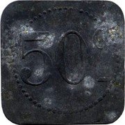 France 50 Centimes Castres. DPA Cooperative Restaurant 1916 ND 50 C coin reverse