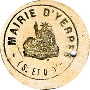 France 50 Centimes (Commune of Yerres) MAIRIE D'YERRES (S. ET O) coin obverse France 50 Centimes (Commune of Yerres) MAIRIE D'YERRES (S. ET O) coin obverse