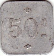 France 50 Centimes Commune Thaon-les-Vosges. Cooperative Society 1916 ND 50 C coin reverse