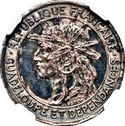 France 50 Centimes Essai 1903  KM# E2 RÉPUBLIQUE FRANÇAISE GUADELOUPE ET DÉPENDANCES coin obverse