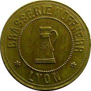 France 50 Centimes (Lyon. Brasserie Hoffherr) BRASSERIE HOFFHER LYON coin obverse France 50 Centimes (Lyon. Brasserie Hoffherr) BRASSERIE HOFFHER LYON coin obverse