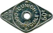 France 50 Centimes Meaux. The Trade Union 1917 ND 1/10 BON 50 C L'UNION COMMERCIALE coin obverse France 50 Centimes Meaux. The Trade Union 1917 ND 1/10 BON 50 C L'UNION COMMERCIALE coin obverse