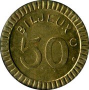 France 50 Centimes (Paris. Biljeux) 50 C. BILJEUX coin obverse France 50 Centimes (Paris. Biljeux) 50 C. BILJEUX coin obverse