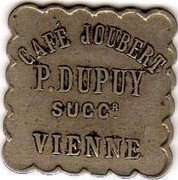 France 50 Centimes Vienne. Cafe Joubert 1917 ND CAFÉ JOUBERT P. DUPUY SUCCR. VIENNE coin obverse France 50 Centimes Vienne. Cafe Joubert 1917 ND CAFÉ JOUBERT P. DUPUY SUCCR. VIENNE coin obverse