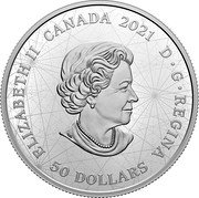 Canada 50 Dollars Champlain and the Astrolabe 2021 Proof ELIZABETH II CANADA 2021 D G REGINA 50 DOLLARS SB coin obverse Canada 50 Dollars Champlain and the Astrolabe 2021 Proof ELIZABETH II CANADA 2021 D G REGINA 50 DOLLARS SB coin obverse