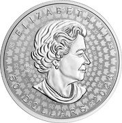 Canada 50 Dollars Maple Leaf 35th Anniversary 2023 Ultra High Relief ELIZABETH II 50 DOLLARS 2023 SB 1952 2022 coin obverse Canada 50 Dollars Maple Leaf 35th Anniversary 2023 Ultra High Relief ELIZABETH II 50 DOLLARS 2023 SB 1952 2022 coin obverse