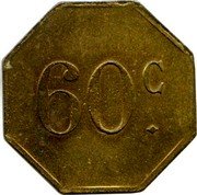 France 60 Centimes (Cannes. Brasserie du Casino) 60 C coin reverse