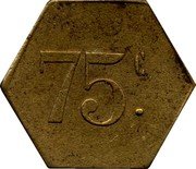 France 75 Centimes (Lyon. Restaurant Russe) 75 C. coin reverse France 75 Centimes (Lyon. Restaurant Russe) 75 C. coin reverse