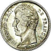 France 1/2 Franc Charles X Pattern of Michaut 1830 A CHARLES X ROI DE FRANCE. MICHAULT coin obverse