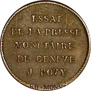 France 1/2 Franc (Louis-Philippe I Pattern of Bovy) ESSAI DE LA PRESSE MONETAIRE DE GENEVE J. BOVY coin reverse France 1/2 Franc (Louis-Philippe I Pattern of Bovy) ESSAI DE LA PRESSE MONETAIRE DE GENEVE J. BOVY coin reverse