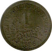 France 1 Centime (Essai) LIBERTE EGALITE - FRATERNITE 1 CENTIME 1898 coin reverse