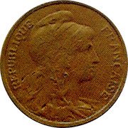 France 1 Centime Piedfort without the word essay on matte blank 1898  REPUBLIQUE - FRANÇAISE DANIEL DUPUIS coin obverse